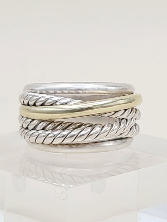 David Yurman Jewelry - David Yurman Crossover Ring With Gold